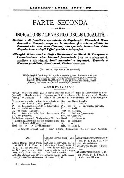 Annuario Lossa almanacco di commercio delle citta di Genova, Milano e Torino e principali provincie lombarde