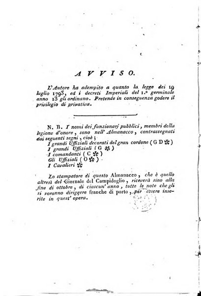 Annuario politico, statistico, topografico e commerciale del Dipartimento di Roma per l'anno ...