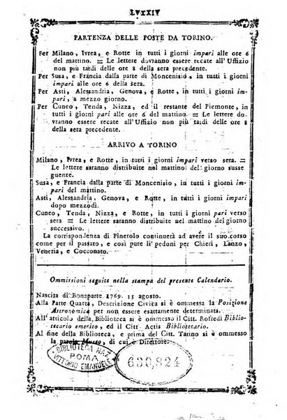 Annuario repubblicano francese ... ossia calendario della 27. Divisione militare