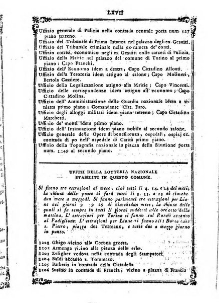 Annuario repubblicano francese ... ossia calendario della 27. Divisione militare