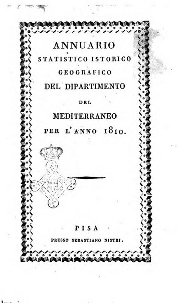 Annuario statistico istorico geografico del Dipartimento del Mediterraneo