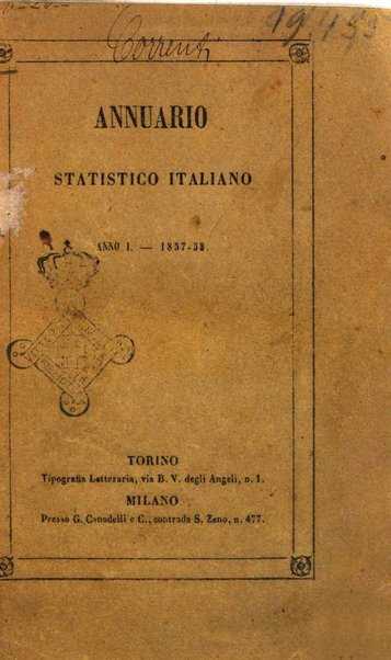 Annuario statistico italiano per cura di Cesare Correnti e Pietro Maestri