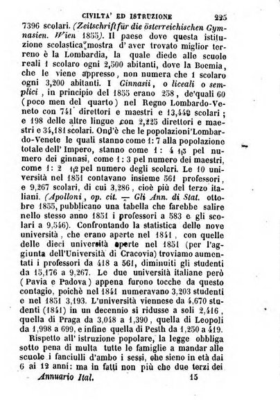 Annuario statistico italiano per cura di Cesare Correnti e Pietro Maestri