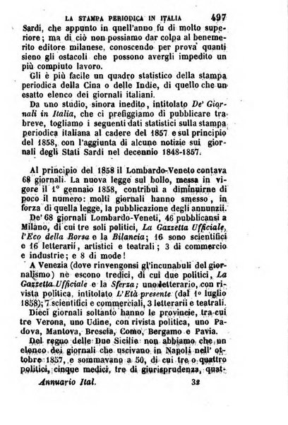 Annuario statistico italiano per cura di Cesare Correnti e Pietro Maestri