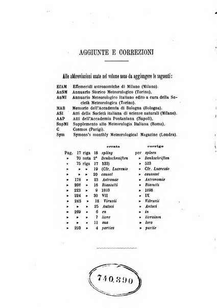 Annuario storico meteorologico italiano