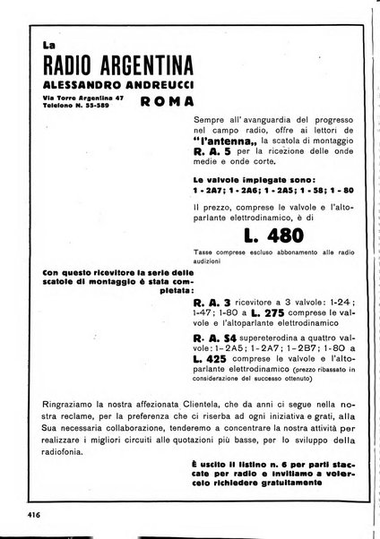 L'antenna quindicinale illustrato dei radio-amatori italiani