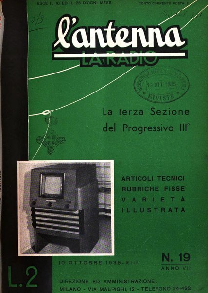 L'antenna quindicinale illustrato dei radio-amatori italiani