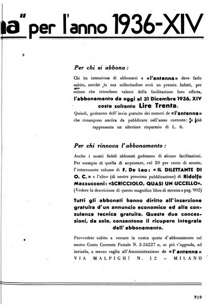 L'antenna quindicinale illustrato dei radio-amatori italiani