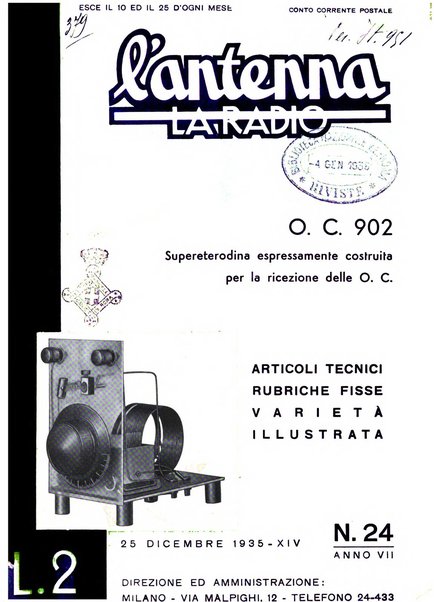 L'antenna quindicinale illustrato dei radio-amatori italiani