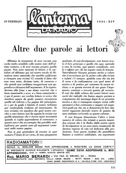 L'antenna quindicinale illustrato dei radio-amatori italiani