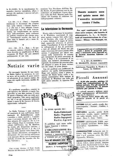 L'antenna quindicinale illustrato dei radio-amatori italiani