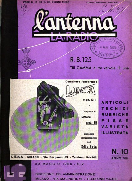 L'antenna quindicinale illustrato dei radio-amatori italiani