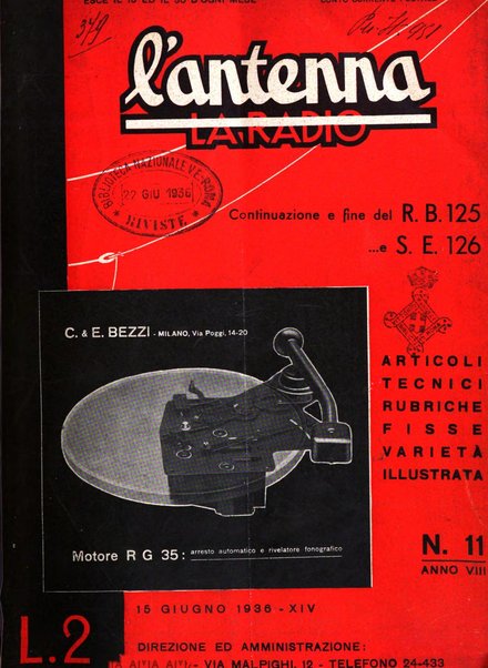 L'antenna quindicinale illustrato dei radio-amatori italiani