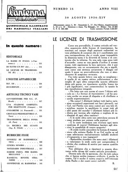 L'antenna quindicinale illustrato dei radio-amatori italiani