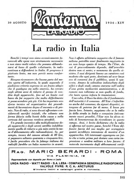 L'antenna quindicinale illustrato dei radio-amatori italiani