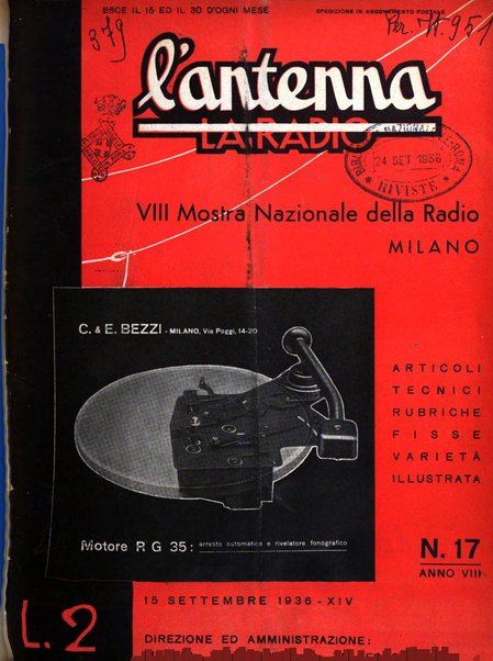 L'antenna quindicinale illustrato dei radio-amatori italiani