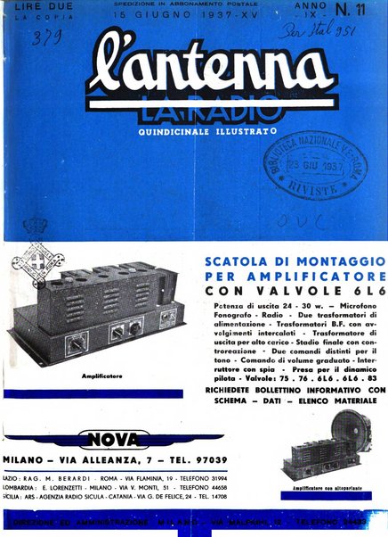 L'antenna quindicinale illustrato dei radio-amatori italiani