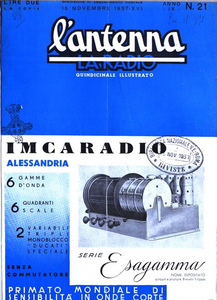 L'antenna quindicinale illustrato dei radio-amatori italiani