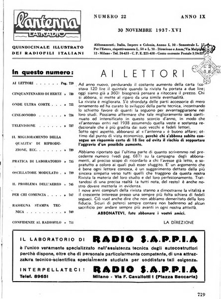 L'antenna quindicinale illustrato dei radio-amatori italiani