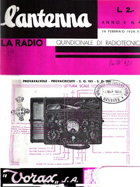 L'antenna quindicinale illustrato dei radio-amatori italiani