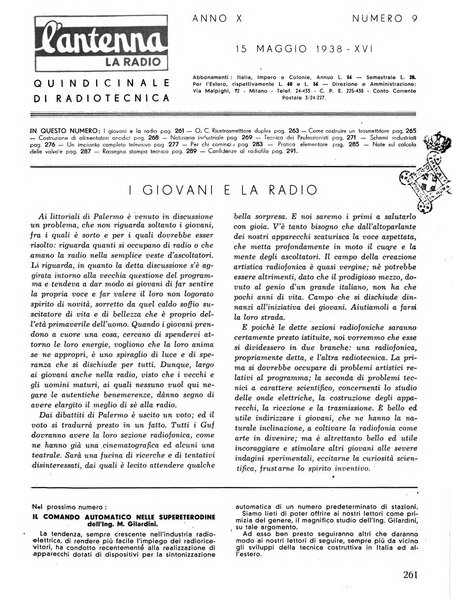 L'antenna quindicinale illustrato dei radio-amatori italiani