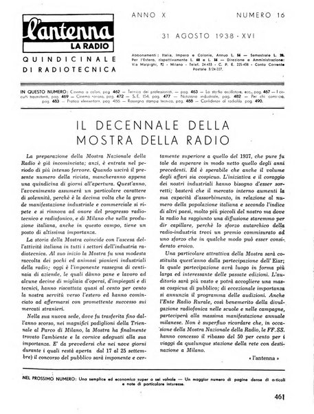 L'antenna quindicinale illustrato dei radio-amatori italiani