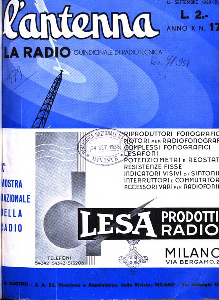 L'antenna quindicinale illustrato dei radio-amatori italiani