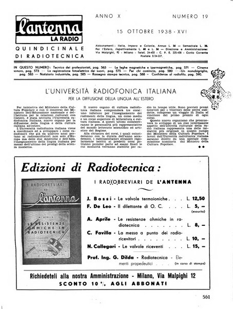 L'antenna quindicinale illustrato dei radio-amatori italiani