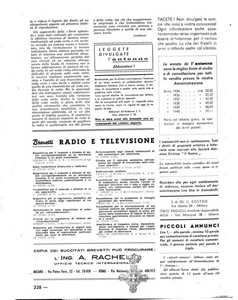 L'antenna quindicinale illustrato dei radio-amatori italiani