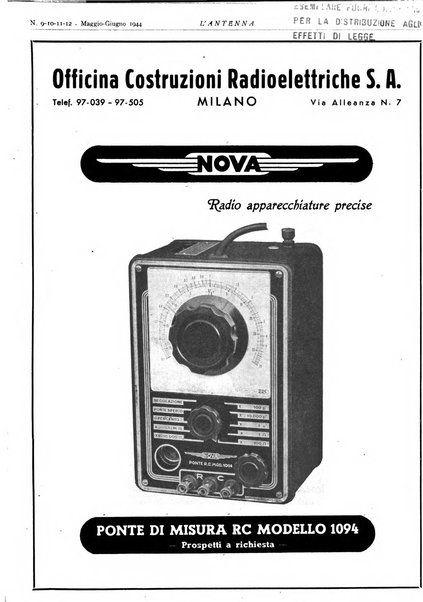 L'antenna quindicinale illustrato dei radio-amatori italiani