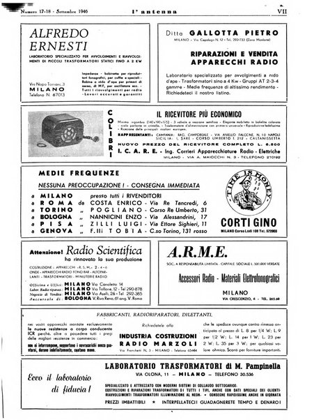 L'antenna quindicinale illustrato dei radio-amatori italiani