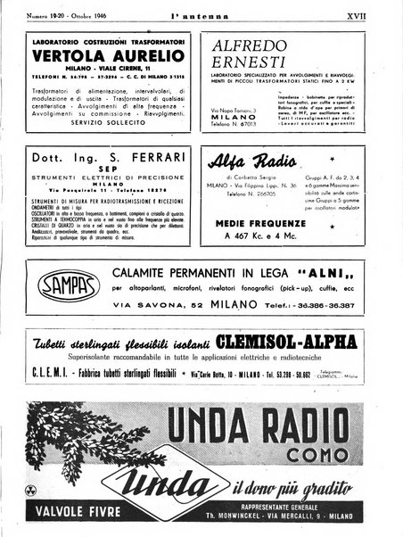 L'antenna quindicinale illustrato dei radio-amatori italiani