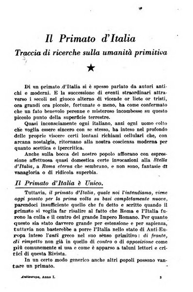 Antieuropa rassegna mensile di azione e pensiero della giovinezza rivoluzionaria fascista