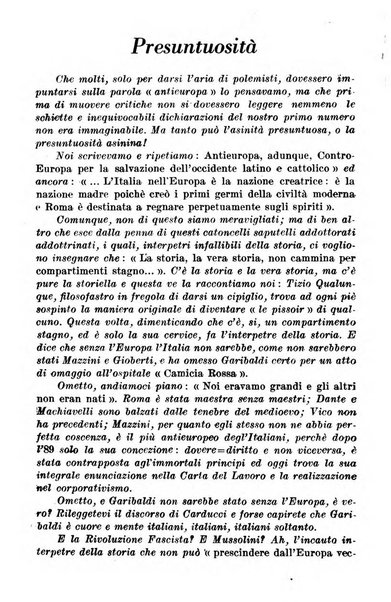 Antieuropa rassegna mensile di azione e pensiero della giovinezza rivoluzionaria fascista