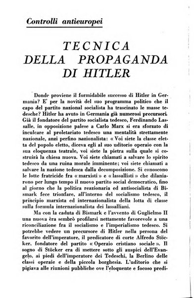 Antieuropa rassegna mensile di azione e pensiero della giovinezza rivoluzionaria fascista