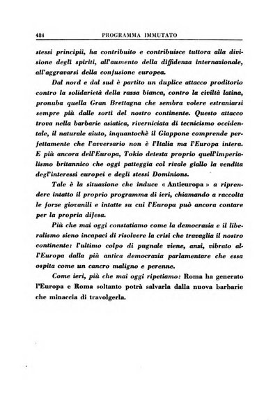 Antieuropa rassegna mensile di azione e pensiero della giovinezza rivoluzionaria fascista