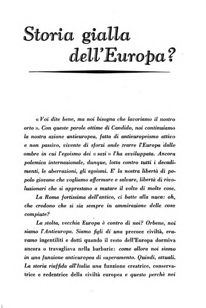 Antieuropa rassegna mensile di azione e pensiero della giovinezza rivoluzionaria fascista