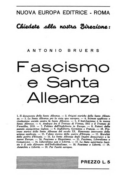 Antieuropa rassegna mensile di azione e pensiero della giovinezza rivoluzionaria fascista