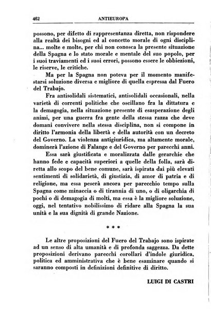 Antieuropa rassegna mensile di azione e pensiero della giovinezza rivoluzionaria fascista