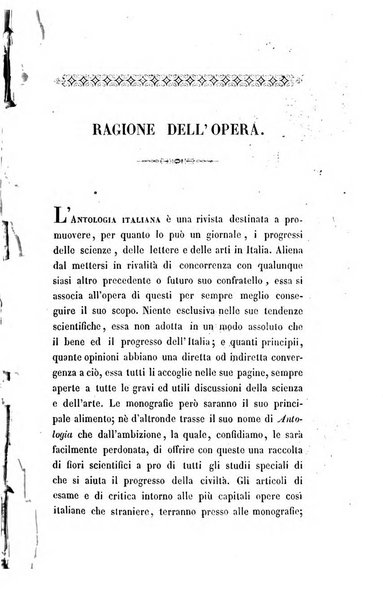 Antologia italiana giornale di scienze, lettere ed arti