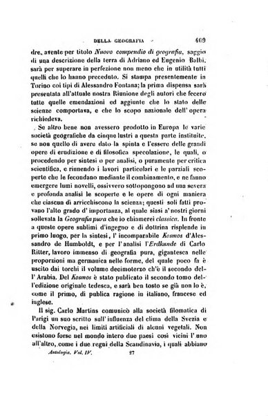 Antologia italiana giornale di scienze, lettere ed arti