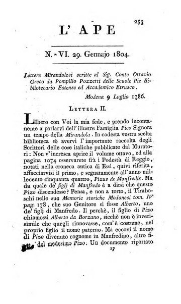 L'ape scelta di opuscoli letterari e morali estratti per lo piu da fogli periodici oltramontani