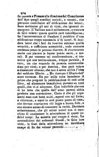 L'ape scelta di opuscoli letterari e morali estratti per lo piu da fogli periodici oltramontani