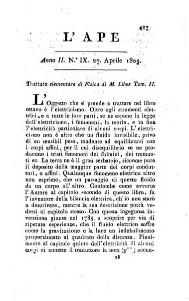 L'ape scelta di opuscoli letterari e morali estratti per lo piu da fogli periodici oltramontani