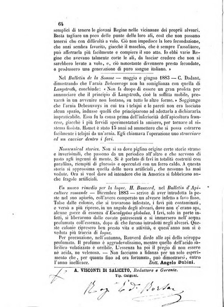 L'apicoltore giornale dell'Associazione centrale d'incoraggiamento per l'apicoltura in Italia