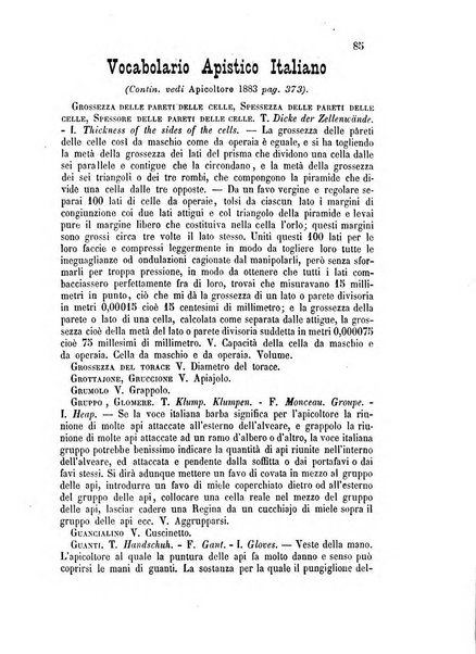 L'apicoltore giornale dell'Associazione centrale d'incoraggiamento per l'apicoltura in Italia