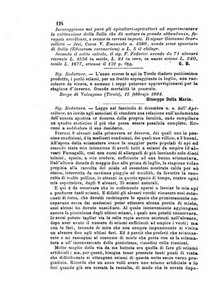 L'apicoltore giornale dell'Associazione centrale d'incoraggiamento per l'apicoltura in Italia