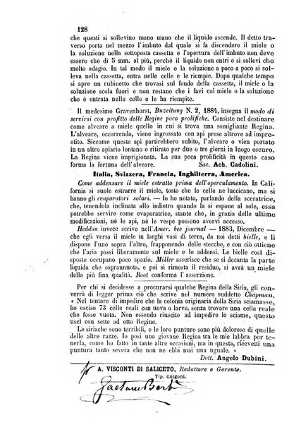 L'apicoltore giornale dell'Associazione centrale d'incoraggiamento per l'apicoltura in Italia