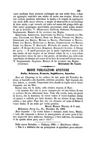 L'apicoltore giornale dell'Associazione centrale d'incoraggiamento per l'apicoltura in Italia