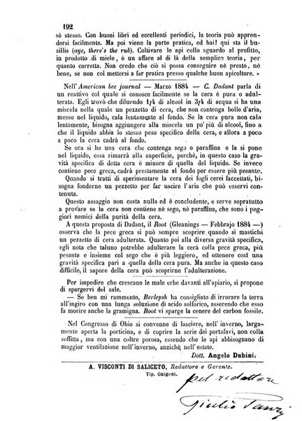 L'apicoltore giornale dell'Associazione centrale d'incoraggiamento per l'apicoltura in Italia